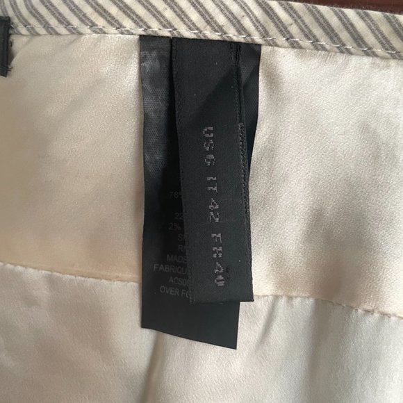 Donna Karen Striped Natural and Gray Pouf skirt Size 6 - Picture 12 of 13